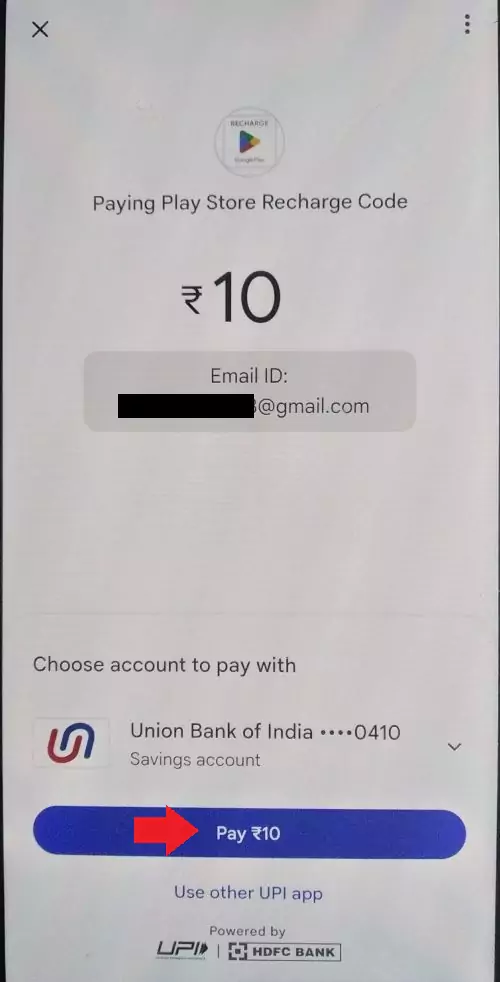 Pay for 10 Rs.