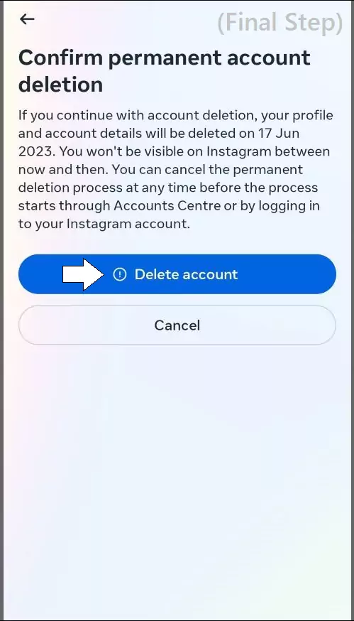 Chrome pe Instagram account delete kaise kare