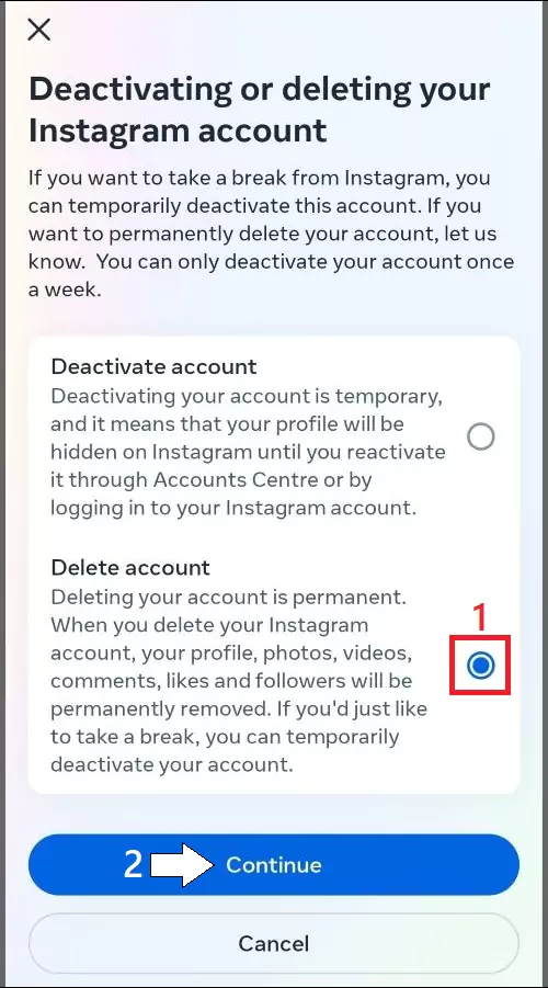 Instagram ki ID delete kaise kare
