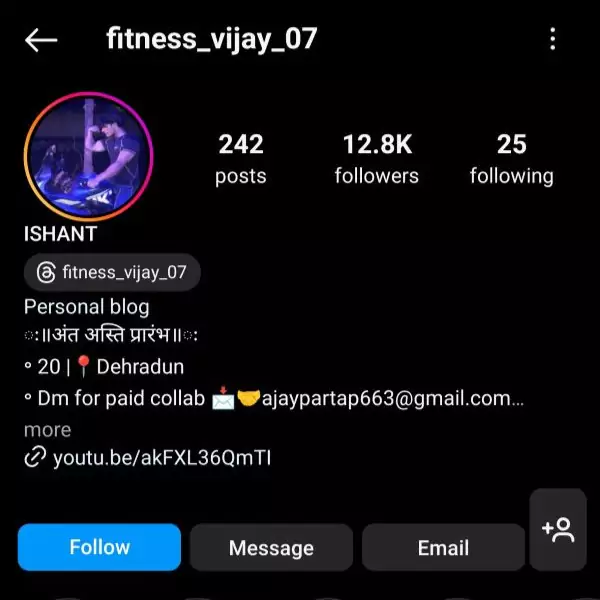 Fitness Vijay Instagram Page